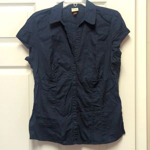 Sonoma navy blue short sleeve button down